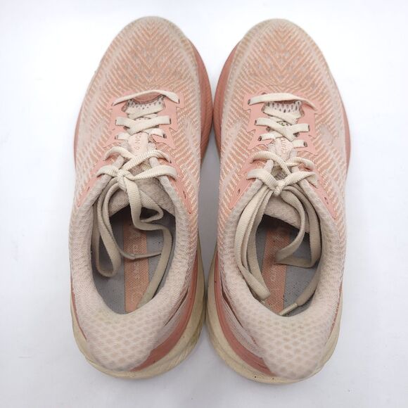 Hoka One One Clifton 9 Women's Size 6b Running Shoes Sandstone Cream - Picture 5 of 7